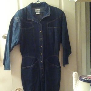 Denim Button-Up Dress